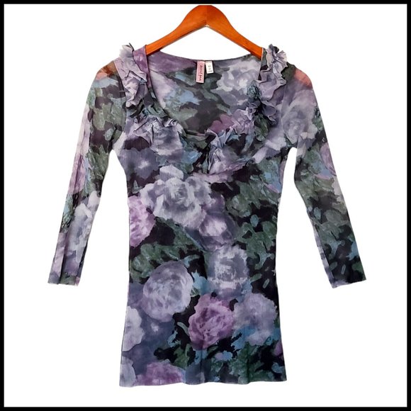 Sweet Pea by Stacy Frati Tops - Sweet Pea by Stacy Frati Long Sleeve Mesh Top M